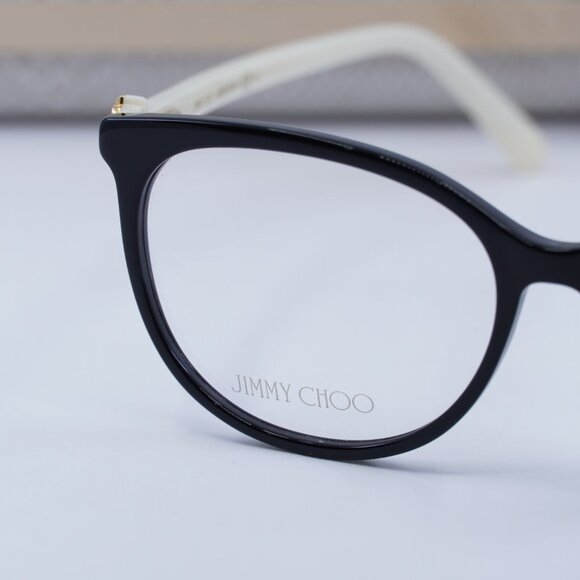 Final Price! Jimmy Choo JC309 09HT 00 Black/White Eyeglasses 53mm - Picture 9 of 12